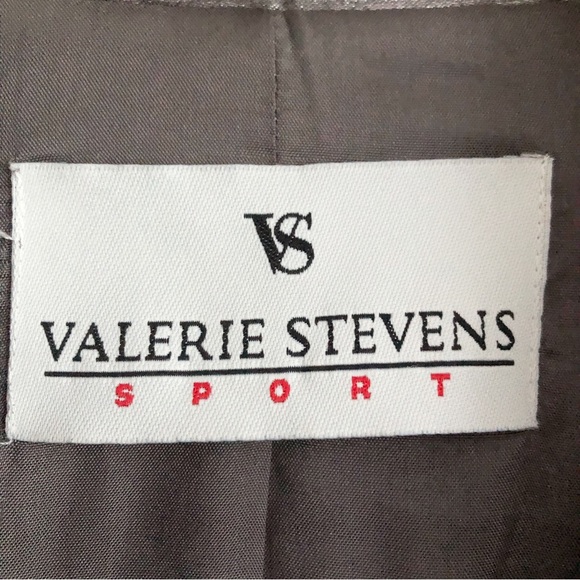 Vintage Valerie Stevens Shimmering Pewter Gray Evening Jacket L - Picture 4 of 7